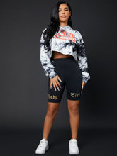SXY Letter Graphic Biker Shorts